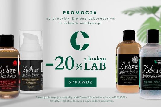 Promocja na kosmetyki marki Zielone Laboratorium. Aż 20 proc. na wszystko z kodem rabatowym