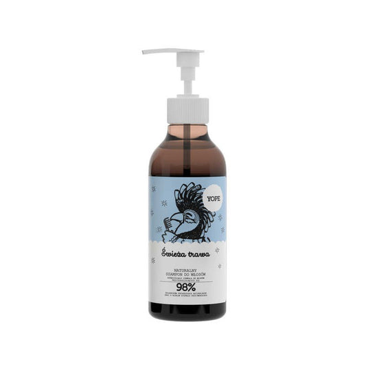 Yope Naturalny szampon do włosów Świeża Trawa do włosów przetłuszczających się 300ml